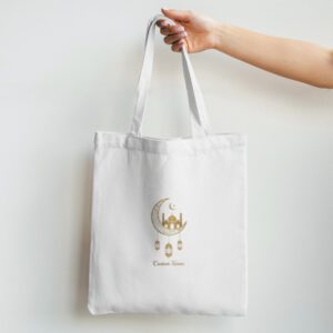 Customized Ramadan & Eid Canvas Tote | Personalized Eco-Friendly Gift Bag