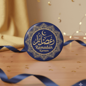 Custom Ramadan Kareem Pin Badge 58mm | Personalized Islamic Gift Accessory