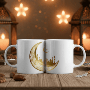 Customized Ramadan/Eid Mubarak Ceramic Gift Mug | Personalized Islamic Gift